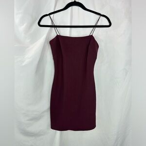 bec + bridge burgundy mini bodycon dress size 2